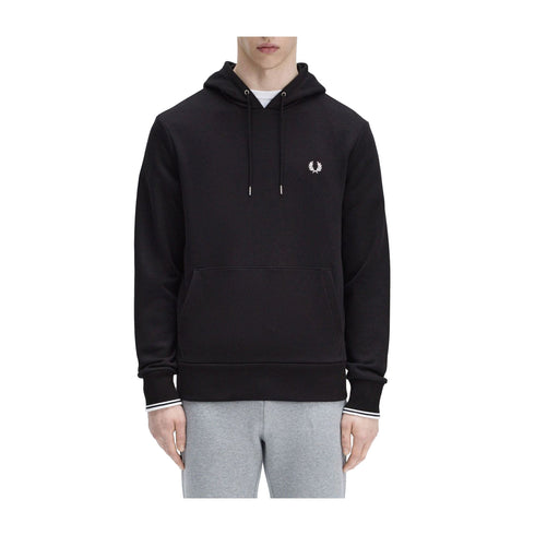 FRED PERRY Felpa con cappuccio Felpa Uomo con a tasca marsupio Nero - Francavilla Moda